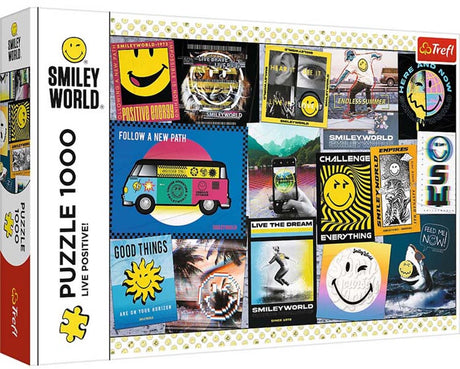 Trefl Puzzle 1000 Teile - Smiley - Live Positiv! fröhlicher Rätselspaß.