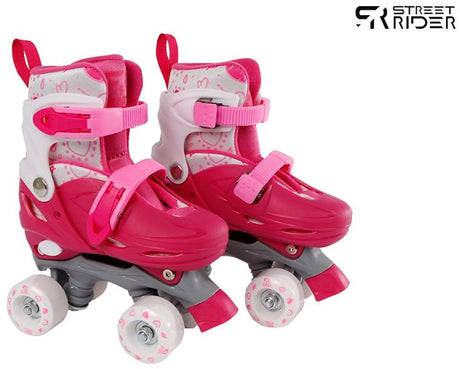 Street Rider Roller Skates Pink Verstellbar, Größe 27-30