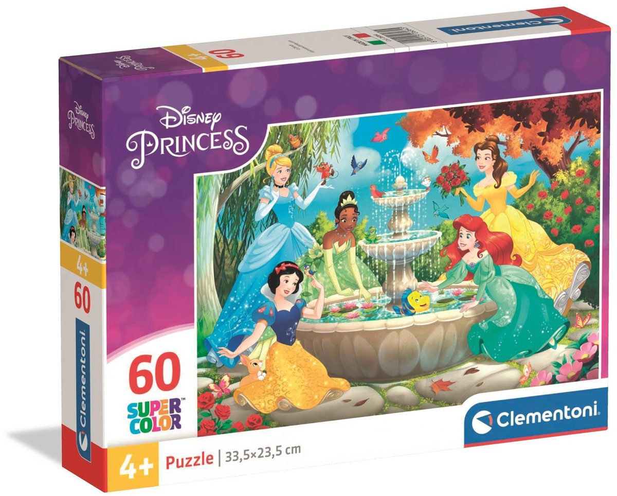Clementoni Jigsaw Puzzle Super Color Disney Prinzessin, 60st.