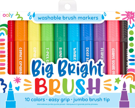 Ooly - big bright brush markers - afwasbare inkt - jumbo stift