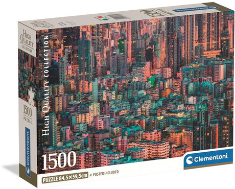 Clementoni – Puzzle – 1500 Teile – The Hive Hong Kong – Puzzle für Erwachsene – hochwertige Sammlung