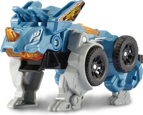 Vtech Switch Go Dinos – Feuer verfolgt den Triceratops – Kinderspielzeug-Dinosaurier – interaktive Roboter-Spielfigur – ab 4 Jahren