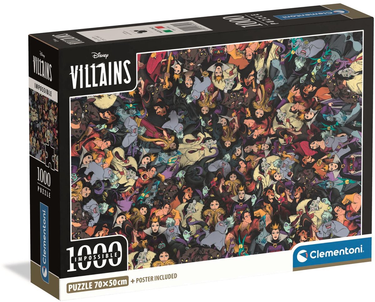 Clementoni Disney Impossible Les Méchants (Les Vilains) 1000 Stück
