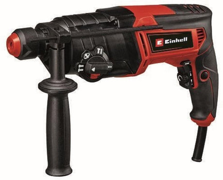 Einhell Elektro-Bohrhammer TC-RH 800 4f – 800 W – Schlagzahl 4.500 min – 2,6 Jahre – SDS-plus – pneumatisches Schlagwerk – 4 Funktionen: Bohren Hammer Bohren Meißeln mit oder ohne Meißelarretierung – inkl. Transport- und Aufbewahrungskoffer