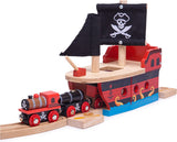 Bigjigs Holzschienen - Piratenschiff