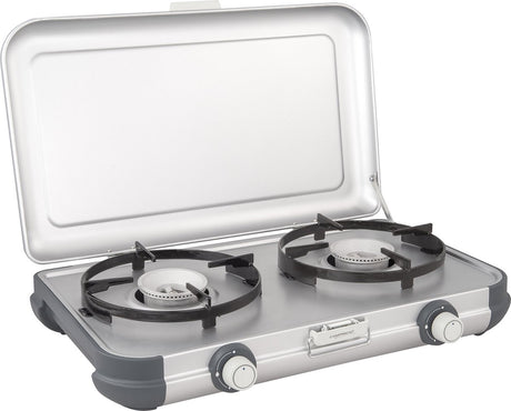 Campingaz camping kitchen 2 cv camping kooktoestel - kooktoestel 2 pits - 2x 2000 watt - zilvergrijs