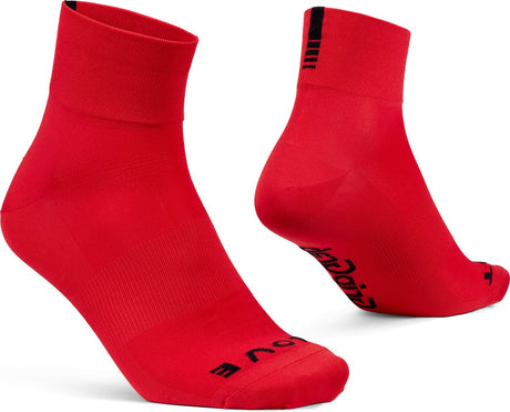 Gripgrab – leichte SL Short Performance Sommer-Radsocken 1 Paar Coolmax-Radsocken Low Cut – Rot – Unisex – Größe L (44-47)