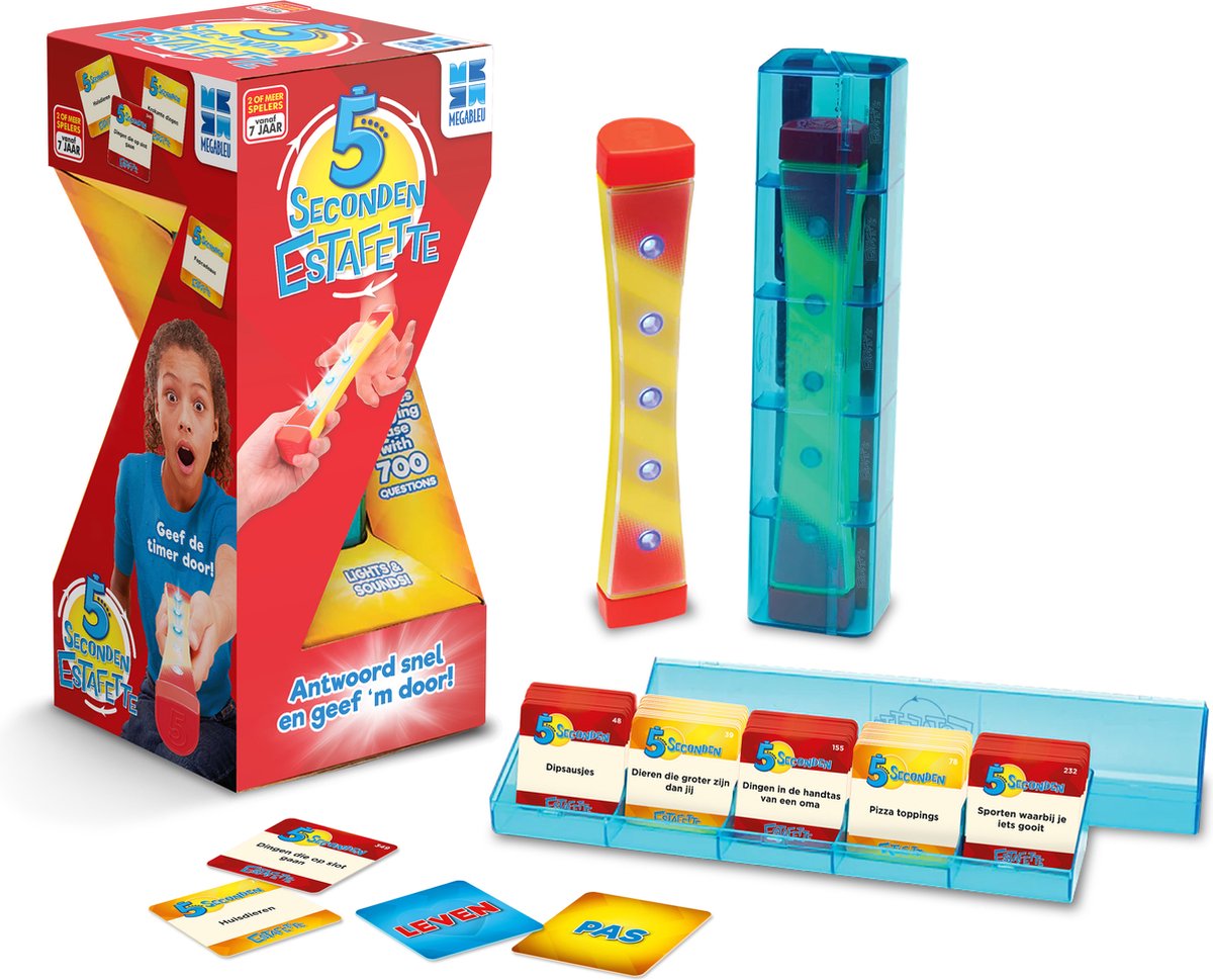 Megableu 5-Sekunden-Staffel – Spiele für Kinder und Erwachsene – jedes Mal spannend! - Partyspiel für Freunde und Familie