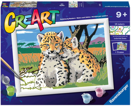 Ravensburger Creart Safari Friends – Malen nach Zahlen für Kinder