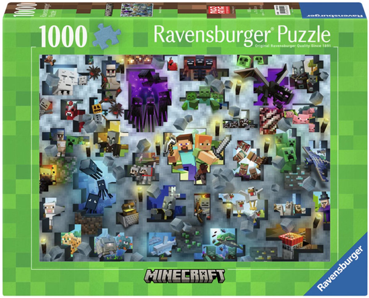 Ravensburger Puzzle Minecraft – 1000-teiliges Puzzle.