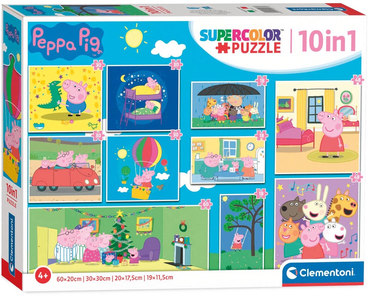 Clementoni Rätsel Peppa Pig, 10in1