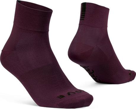 Gripgrab – leichte SL Short Performance Sommer-Radsocken 1 Paar Coolmax-Radsocken Low Cut – Dunkelrot – Unisex – Größe S (38–41)
