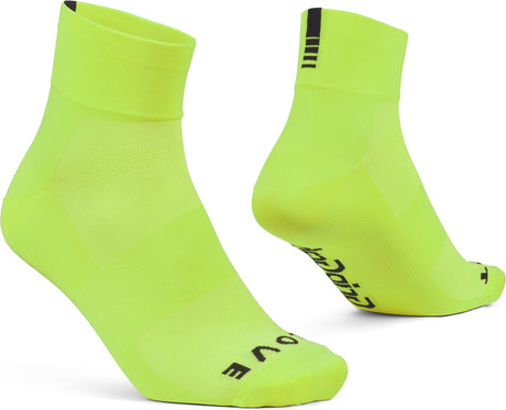 Gripgrab – leichte SL Short Performance Sommer-Radsocken 1 Paar Coolmax-Radsocken mit niedrigem Schnitt – gelbe Hi-Vis – Unisex – Größe XS (35–38)
