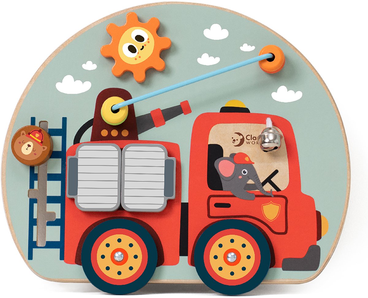 Klassisches Welt-Feuerwehr-Spielbrett aus Holz
