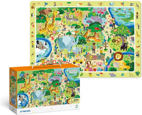Dodo Toys Puzzle Tiere – 80 Teile für Kinder ab 4 Jahren – 31x45 cm
