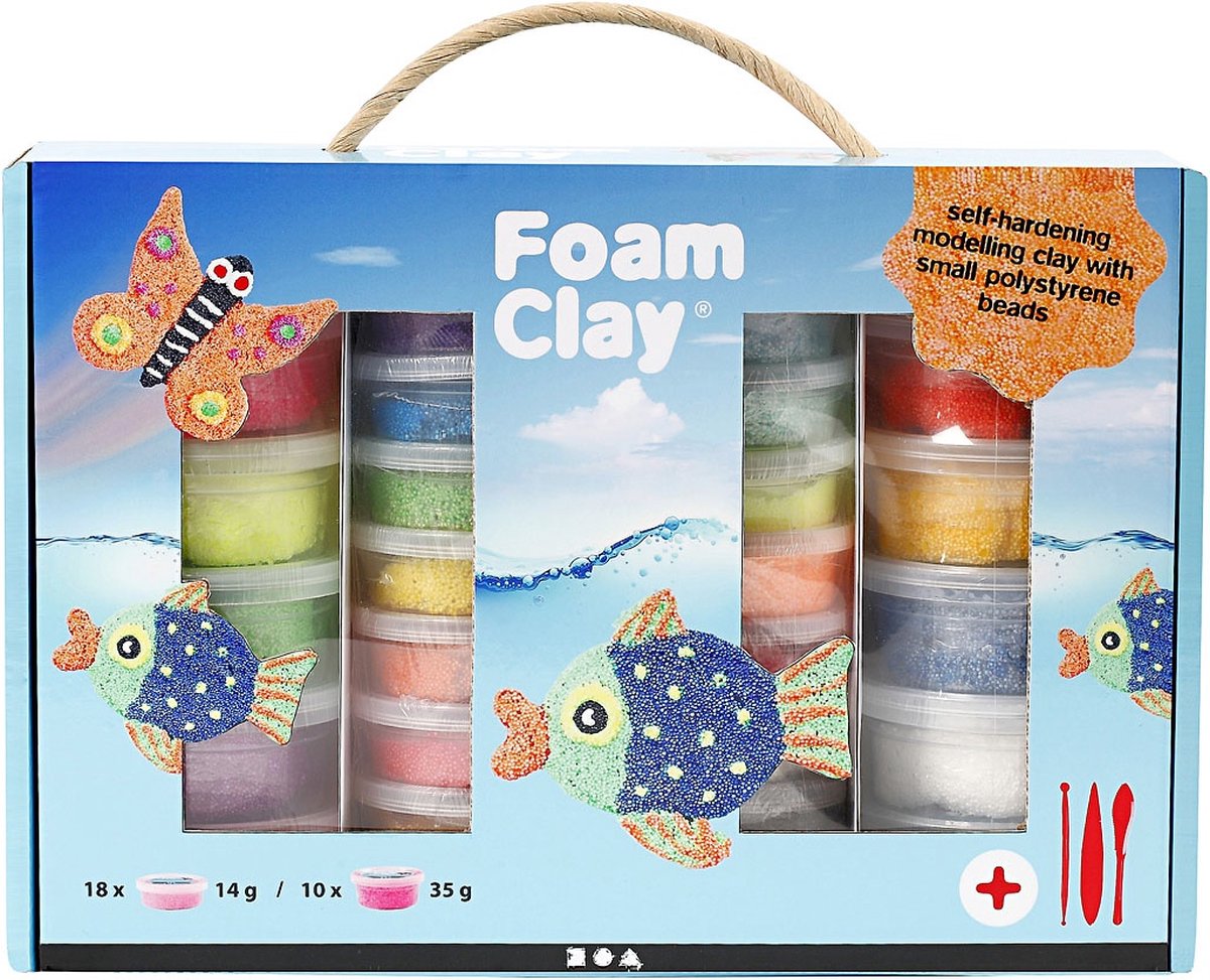Foam Clay® Geschenkbox, verschiedene Farben, 1 Set