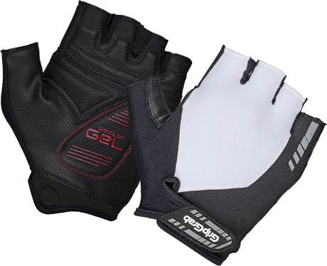Gripgrab - Progel gepolsterte Kurzfinger-Sommer-Fahrradhandschuhe Fahrradhandschuhe mit Polsterung - Weiß - Unisex - Größe XS