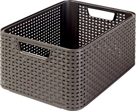 Curver - Style Basket M - Aufbewahrungskorb - Dunkelbraun