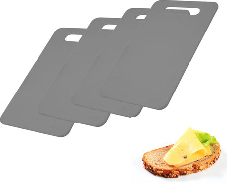 Westmark Frühstücksbrettchen – 25x15cm – 4 Stück – messerfreundlich – Kunststoff, Anthrazit