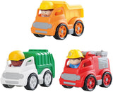 Playgo Arbeitsfahrzeuge mit Figuren Spielset – 6-teilig.