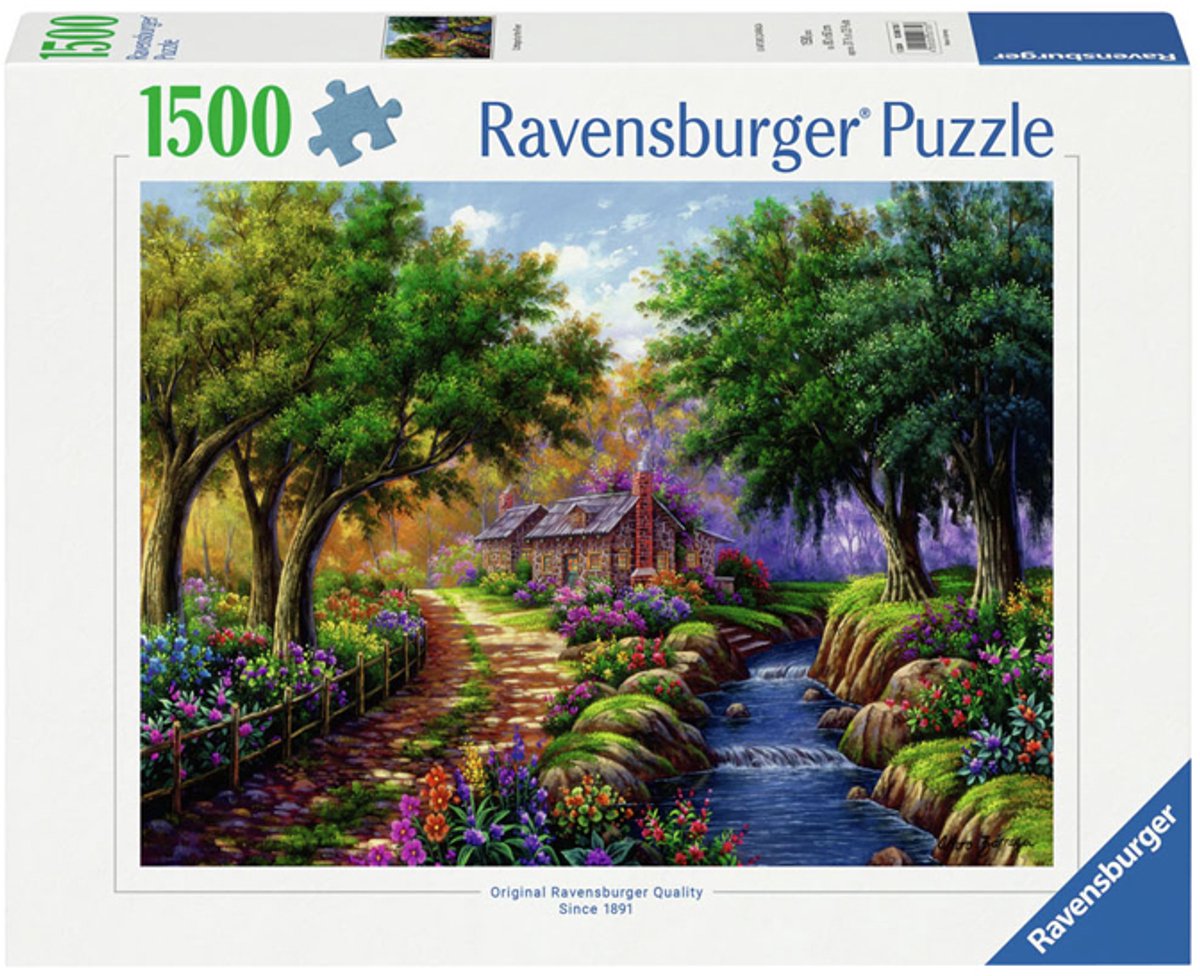 Ravensburger Jigsaw Puzzle Cottage am Fluss, 1500st.