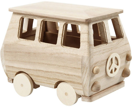Creativ Company Wooden Mini Bus, 17x10x13 cm