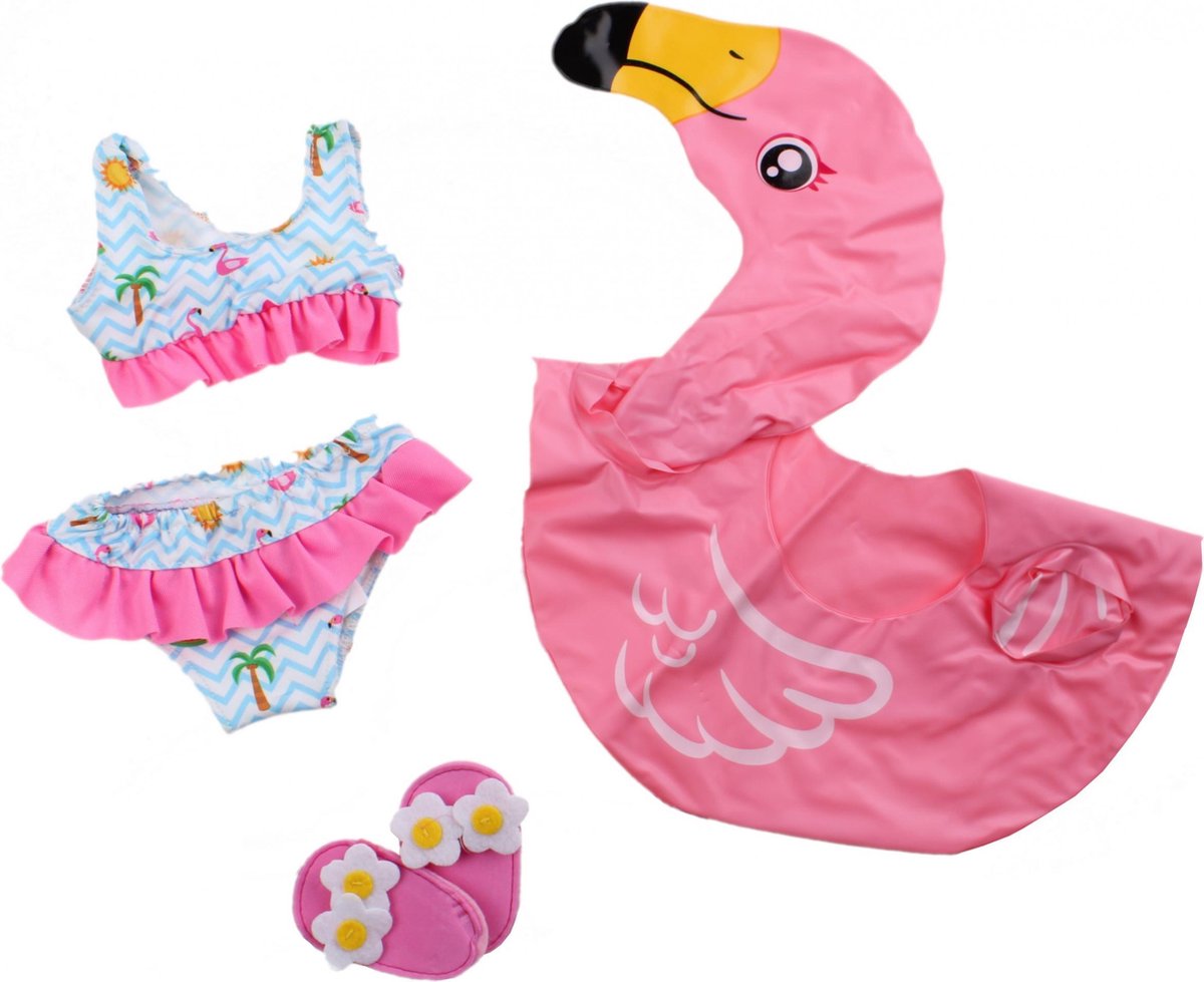 Heless Puppen-Schwimmset Flamingo, 35-45 cm