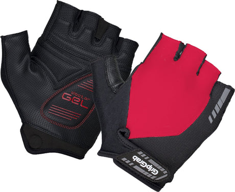 Gripgrab - Progel gepolsterte Kurzfinger-Sommer-Fahrradhandschuhe Fahrradhandschuhe mit Polsterung - Rot - Unisex - Größe XS