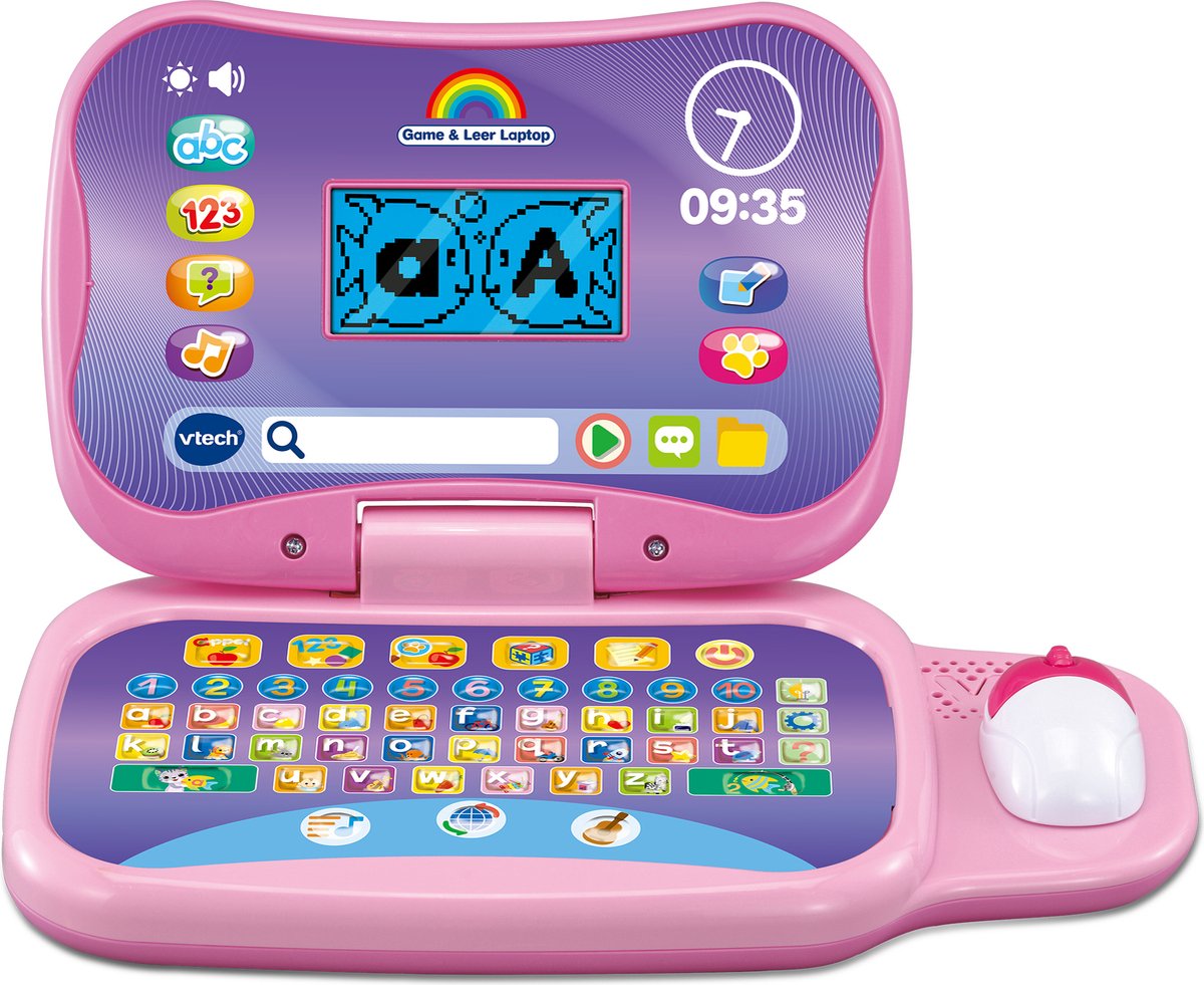Vtech Game Learning Laptop Pink – Lerncomputer-Laptop_Pädagogisches interaktives Spielzeug ab 3 Jahren