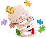 Bigjigs hölzernes Stapelspiel Teddybären.