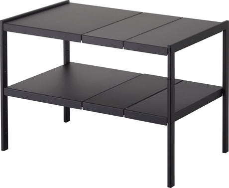 Yamazaki Küchenschrank-Organizer ausziehbar – 2 Ebenen – Turm – Schwarz