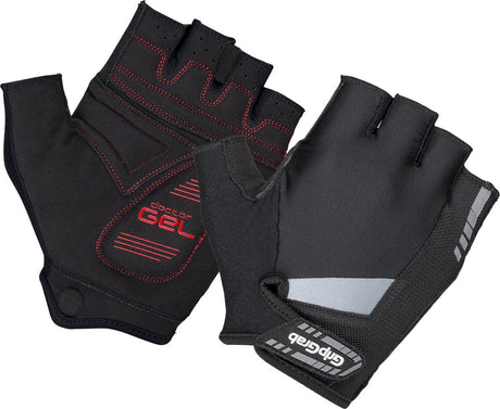 Gripgrab – mit Supergel gepolsterte Kurzfinger-Sommer-Radhandschuhe – Schwarz – Unisex – Größe XL