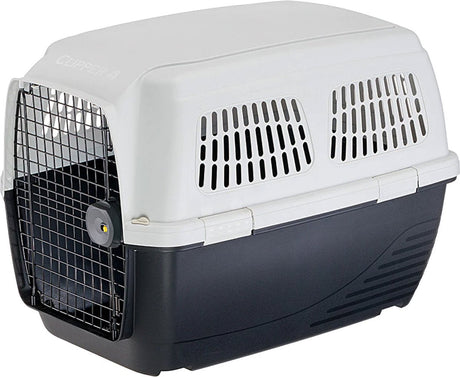 Ferplast Transportbox Clipper 4 weiß schwarz - Hundetransportbox - 71x50x51 cm