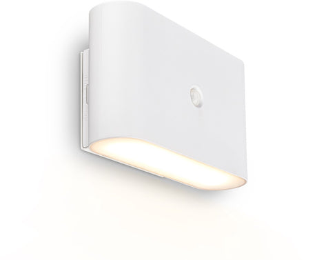 Briloner chet – led wandlamp oplaadbaar – zonder stroom boren – met bewegingssensor – warm wit licht – met kleefpad – wit – 16 x 9,5 x 6,5 cm