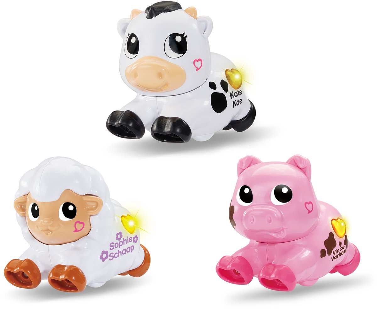 Vtech-Rolle, liebevolle Tiere, Trio-Verpackung, Sophie, Vince Kate