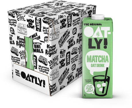 Hafer! oatly Haferdrink Matcha - 6 Stück - (6l) - haltbare Pflanzenmilch - Matcha - Vorteilspack