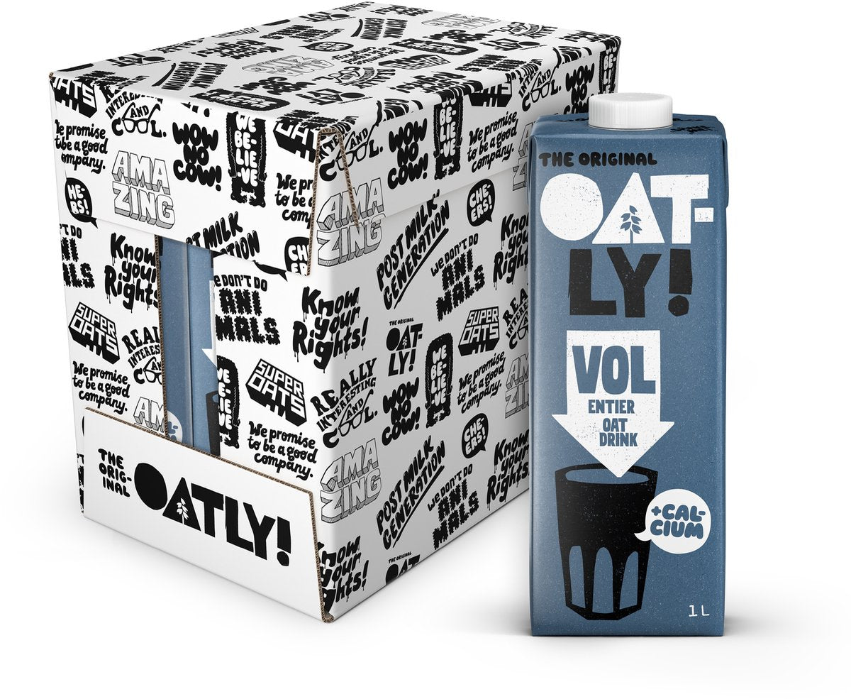 Hafer! oatly Haferdrink voll - 6 Stück - (6l) - haltbare Pflanzenmilch - voll - Vorteilspack