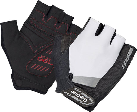 Gripgrab - Supergel gepolsterte Kurzfinger-Sommer-Fahrradhandschuhe Fahrradhandschuhe mit Polsterung - Weiß - Unisex - Größe M