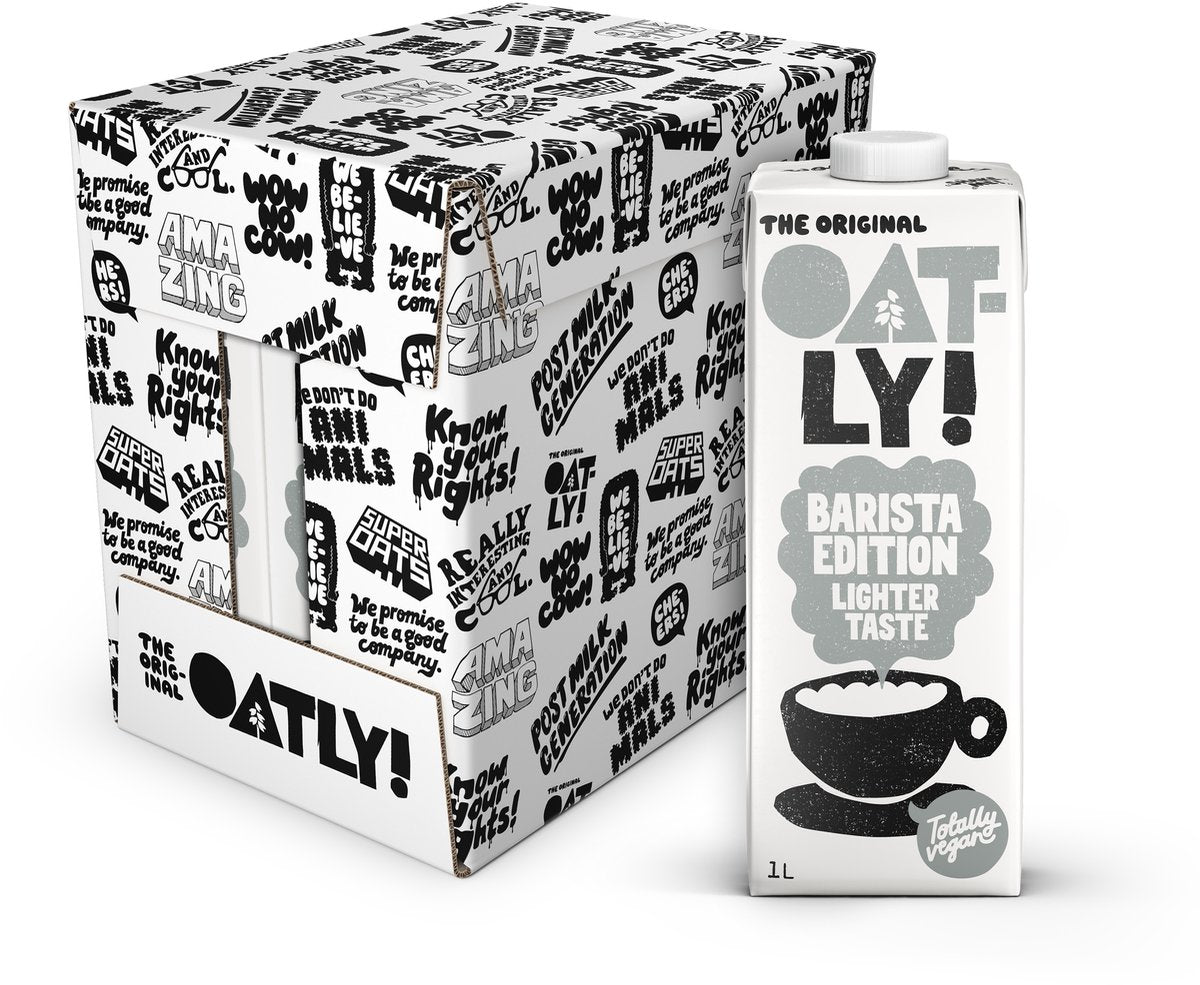 Hafer! oatly oats Barista Lighter Taste Edition – 6 Stück – (6l) – langlebige Pflanzenmilch – Barista Lighter Taste – Vorteilspack