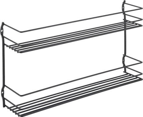 Metaltex - Gewürzregal Pepito 2 - Gewürzorganisator - 2 Ebenen - 36x8x19 cm - Schwarz