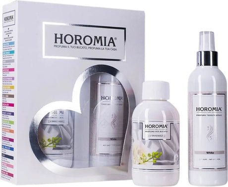 Horomia geschenkset white - wasparfum textielspray - geur bij de was - wasgeurtje - parfum bij de was - parfum voor de was - geurbooster