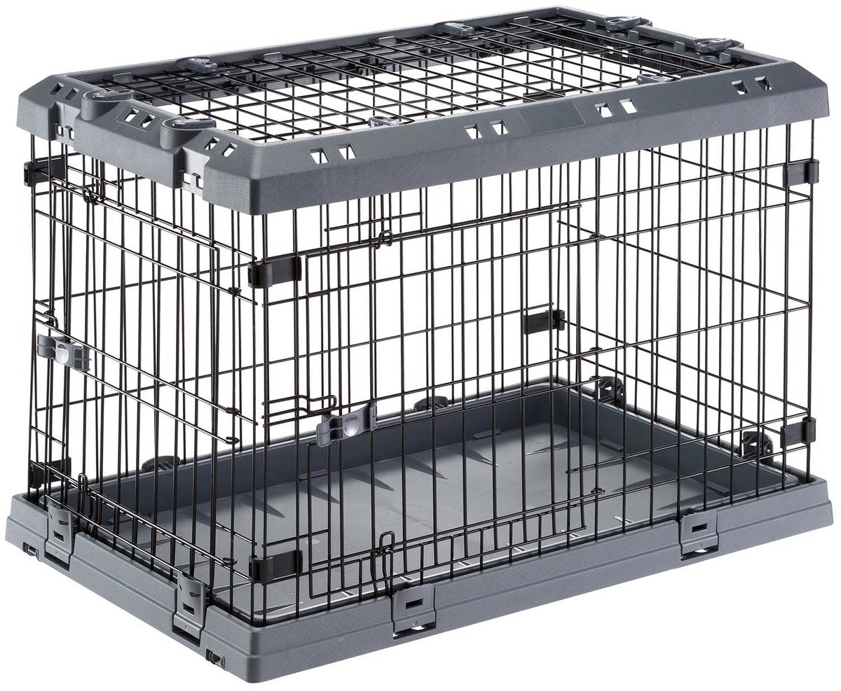Ferplast Superior Hundebox grau – Bank – 77 x 51 x 55 cm