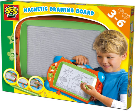 Ses creative – magnetisches Zeichenbrett – 25x34 cm – inklusive Stift und 2 Stempel – Montessori-Spielzeug ab 3 Jahren