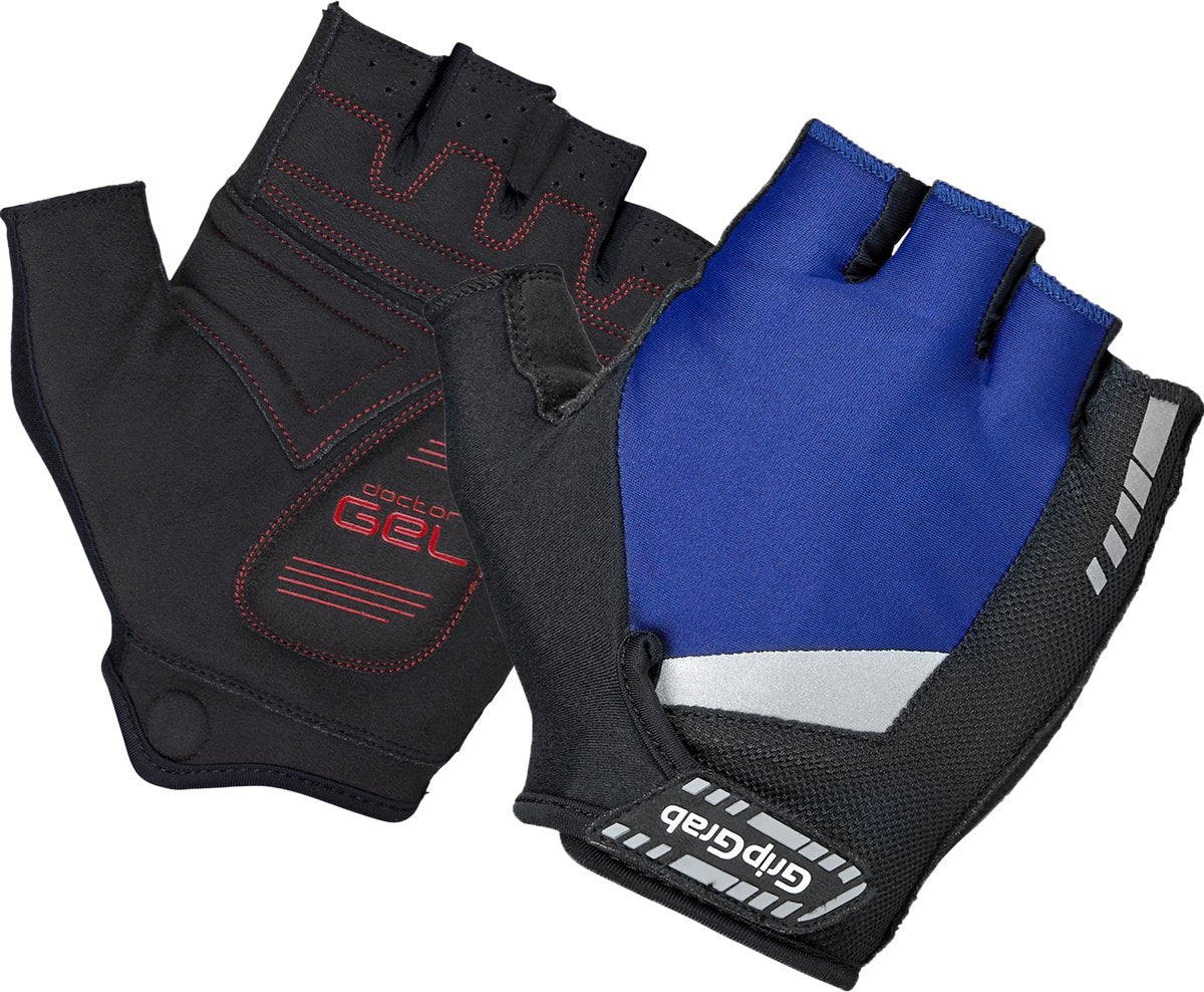 Gripgrab - Supergel gepolsterte Kurzfinger-Sommer-Fahrradhandschuhe Fahrradhandschuhe mit Polsterung - Marineblau - Unisex - Größe XXL