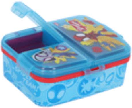 Stor Marvel's Spidey Kinder-Lunchbox – Lunchbox mit 4 Fächern für Kinder ab 4 Jahren – spülmaschinenfest, BPA-frei – Hellblau