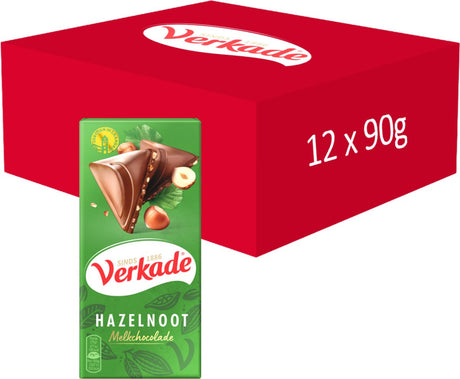 Verkade reep hazelnoot melk (12x 90g)