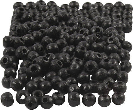 Creativ Company CC Holzperlen 5 mm schwarz 150 Stück