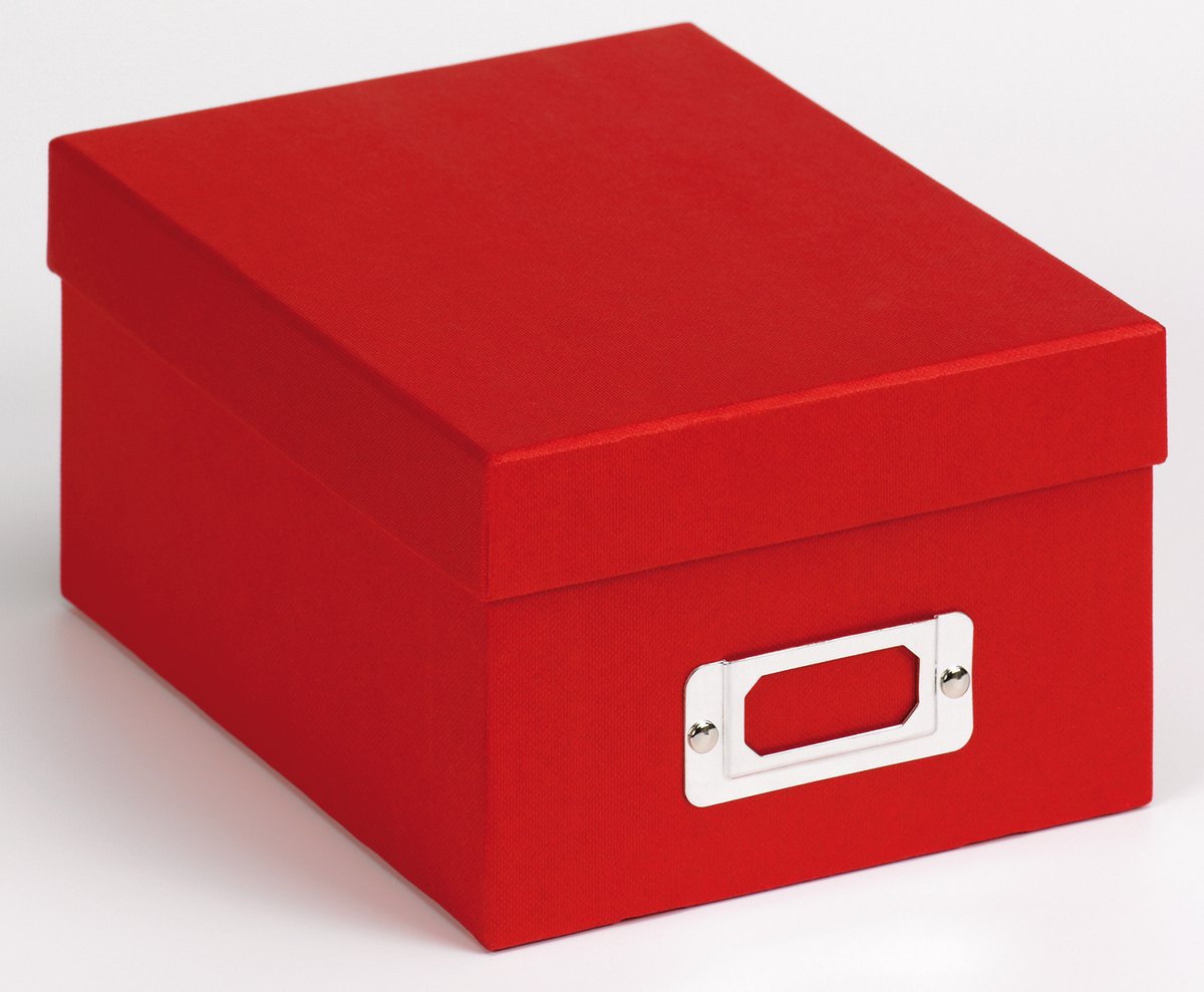 Walther fb-115-r fun – Foto-Aufbewahrungsbox – Größe 17 x 22 x 11 cm – 700 Fotos 10 x 15 cm – rot