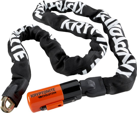 Kryptonite Evolution 1012 Kette mit integriertem Schloss – Art-3 Kettenschloss Fahrrad – Fahrradschlosskette Elektrofahrrad – 120 cm – Stahl – Schwarz