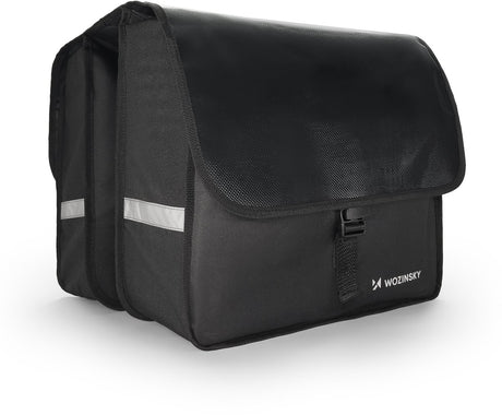 Wozinsky - Doppelte Fahrradträgertasche - 28 l - Schwarz